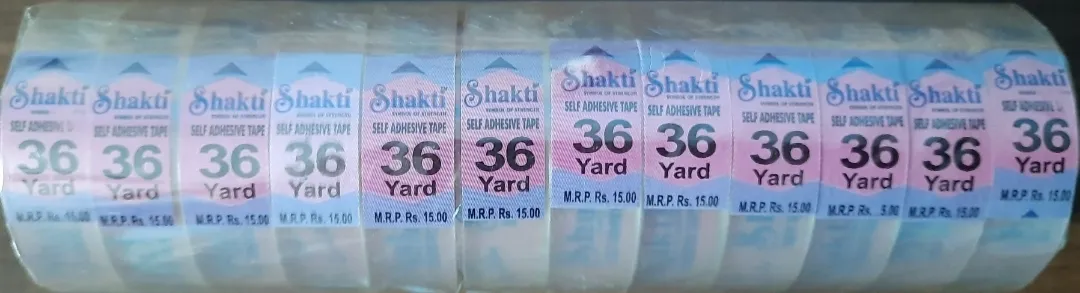 Shakti Self Adhesive Tape 13 mm, 36 Yard Transparent Tape, 1 Pack of 12 Roll